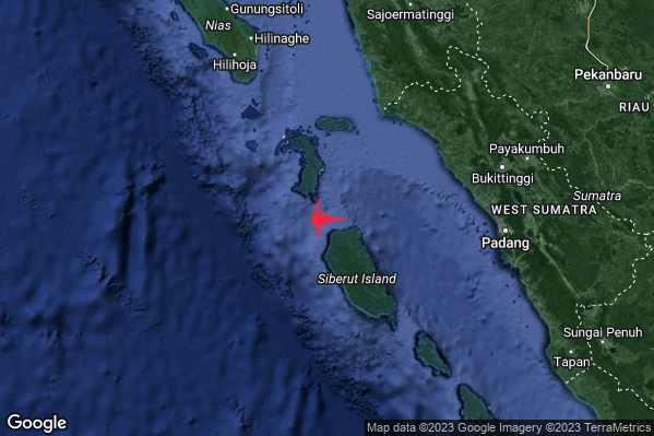 Violento Terremoto M6.1 epicentro Southern Sumatera Indonesia [Sea: Indonesia] alle 23:17:51 (21:17:51 UTC)