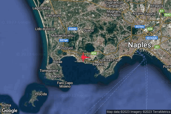 Moderato Terremoto M3.4 epicentro Campi Flegrei alle 04:28:34 (02:28:34 UTC)