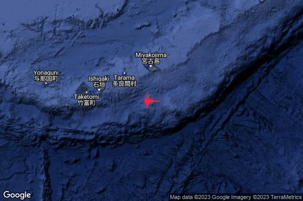 Violento Terremoto M6.1 epicentro Southwestern Ryukyu Islands Japan [Sea: Japan] alle 15:33:14 (13:33:14 UTC)