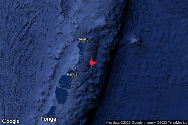 Violento Terremoto M6.0 epicentro Tonga Islands [Sea: Tonga] alle 07:23:14 (05:23:14 UTC)