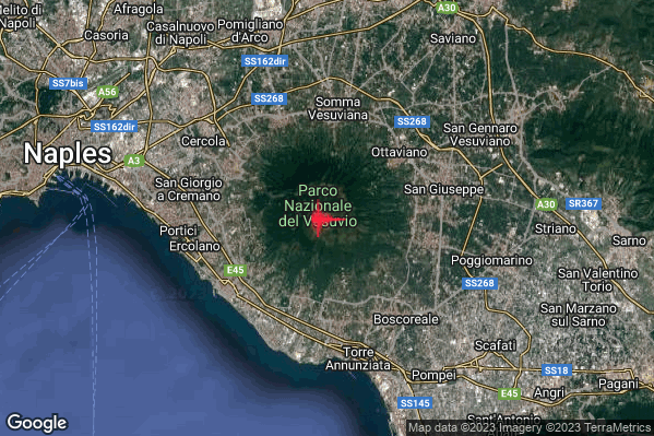 Lieve Terremoto M2.0 epicentro Vesuvio alle 08:17:13 (06:17:13 UTC)