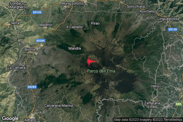 Debole Terremoto M2.4 epicentro 11 km SE Maletto (CT) alle 18:26:21 (16:26:21 UTC)