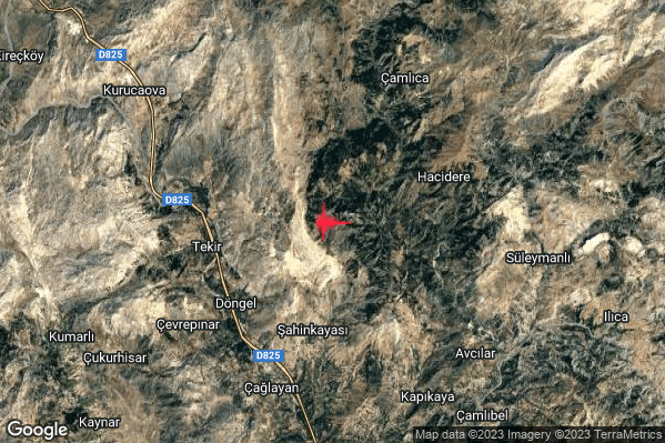 Intenso Terremoto M4.6 epicentro Turkey alle 18:40:51 (16:40:51 UTC)