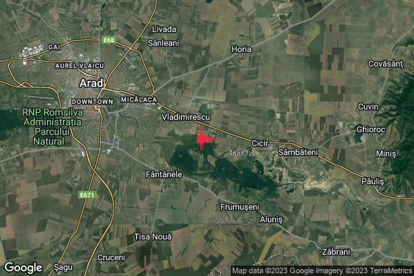 Forte Terremoto M4.8 epicentro Romania alle 19:26:52 (17:26:52 UTC)