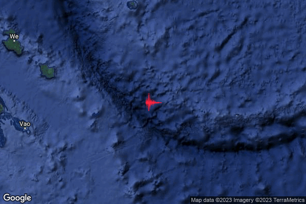 Violento Terremoto M5.7 epicentro New Caledonia [Sea] alle 11:19:33 (09:19:33 UTC)