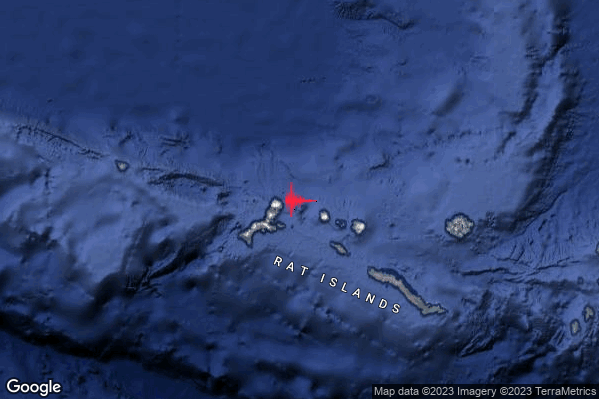 Severo Terremoto M5.5 epicentro Rat Islands Aleutian Islands United States [Sea: United States] alle 22:31:51 (20:31:51 UTC)