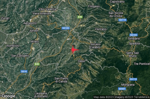 Leggero Terremoto M3.0 epicentro 3 km NW Dasa (VV) alle 20:42:16 (18:42:16 UTC)