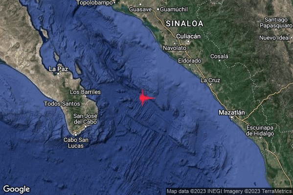 Violento Terremoto M6.3 epicentro Gulf of California Mexico [Sea: Mexico] alle 22:30:28 (20:30:28 UTC)