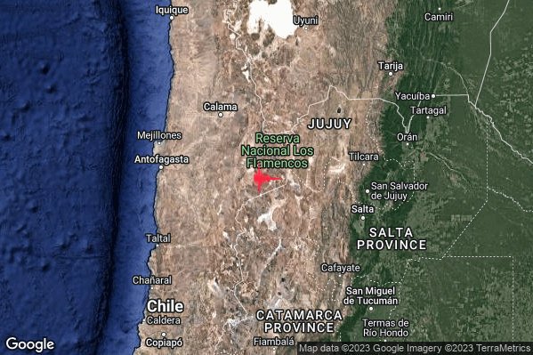 Violento Terremoto M5.7 epicentro Chile [Land] alle 02:31:53 (00:31:53 UTC)