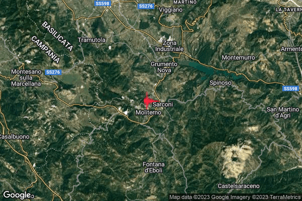 Lieve Terremoto M2.2 epicentro 1 km N Moliterno (PZ) alle 02:18:04 (00:18:04 UTC)