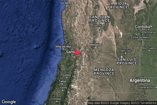 Severo Terremoto M5.5 epicentro Chile [Land] alle 19:11:33 (17:11:33 UTC)