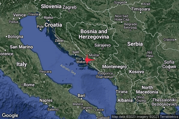 Distinto Terremoto M4.0 epicentro Bosnia and Herz. [Land] alle 18:28:03 (16:28:03 UTC)