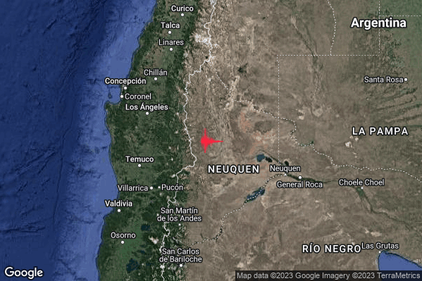 Estremo Terremoto M6.5 epicentro Southern Argentina [Land: Argentina] alle 05:05:10 (03:05:10 UTC)