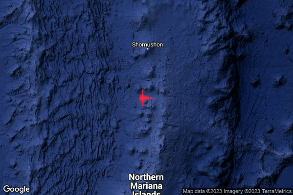 Severo Terremoto M5.6 epicentro Northern Mariana Islands-Guam [Sea] alle 12:35:12 (10:35:12 UTC)