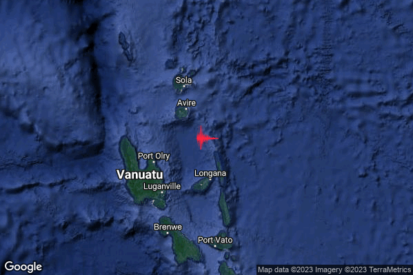 Estremo Terremoto M6.6 epicentro Vanuatu Islands [Sea: Vanuatu] alle 14:44:38 (12:44:38 UTC)