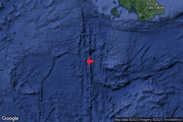 Violento Terremoto M5.8 epicentro South of Panama [Sea: Panama] alle 03:25:22 (01:25:22 UTC)