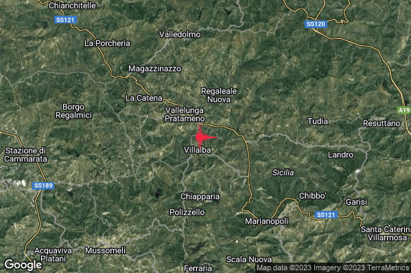 Debole Terremoto M2.7 epicentro 1 km NE Villalba (CL) alle 22:55:34 (20:55:34 UTC)
