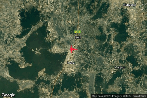 Severo Terremoto M5.6 epicentro Tanzania alle 17:31:22 (15:31:22 UTC)
