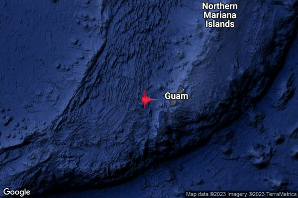 Violento Terremoto M5.7 epicentro Northern Mariana Islands-Guam [Sea] alle 11:20:30 (09:20:30 UTC)
