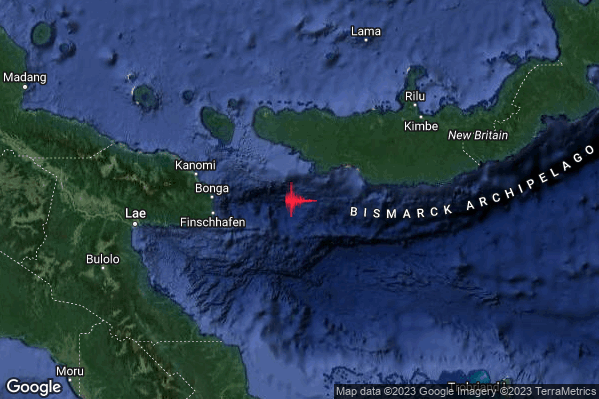 Violento Terremoto M5.8 epicentro Papua New Guinea [Sea] alle 06:09:26 (04:09:26 UTC)
