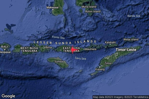 Severo Terremoto M5.5 epicentro Indonesia [Land] alle 05:54:06 (03:54:06 UTC)