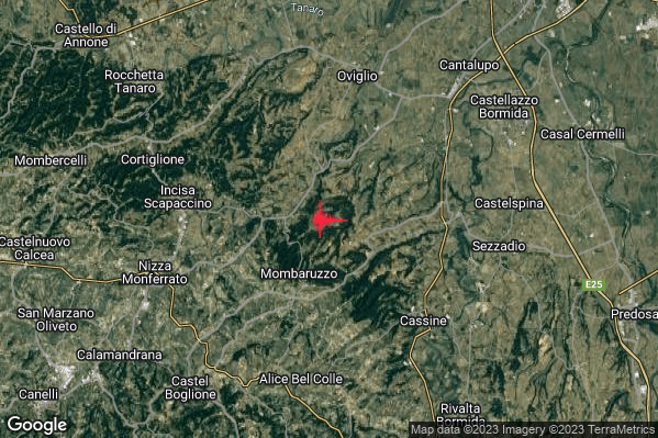 Lieve Terremoto M2.2 epicentro 2 km E Bruno (AT) alle 20:16:32 (18:16:32 UTC)