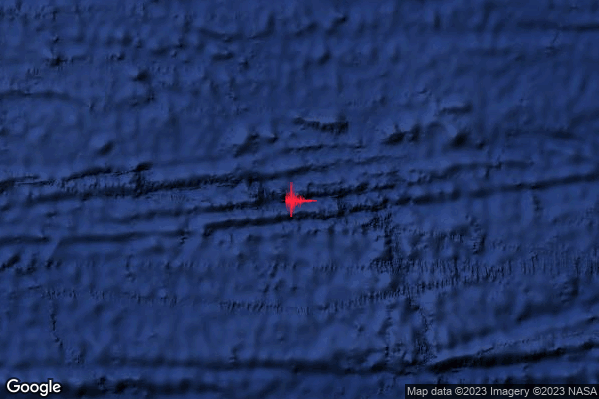 Violento Terremoto M5.8 epicentro Central Mid-Atlantic Ridge [Sea] alle 11:20:57 (09:20:57 UTC)