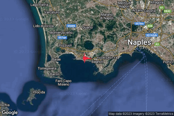 Lieve Terremoto M2.0 epicentro Campi Flegrei alle 19:45:06 (17:45:06 UTC)