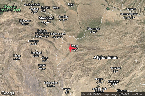 Violento Terremoto M6.2 epicentro Northwestern Afghanistan [Land: Afghanistan] alle 08:41:06 (06:41:06 UTC)