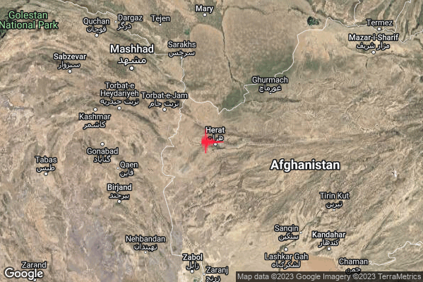 Estremo Terremoto M6.4 epicentro Northwestern Afghanistan [Land: Afghanistan] alle 02:41:58 (00:41:58 UTC)