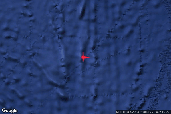 Violento Terremoto M6.2 epicentro Western Indian-Antarctic Ridge [Sea] alle 22:05:01 (20:05:01 UTC)