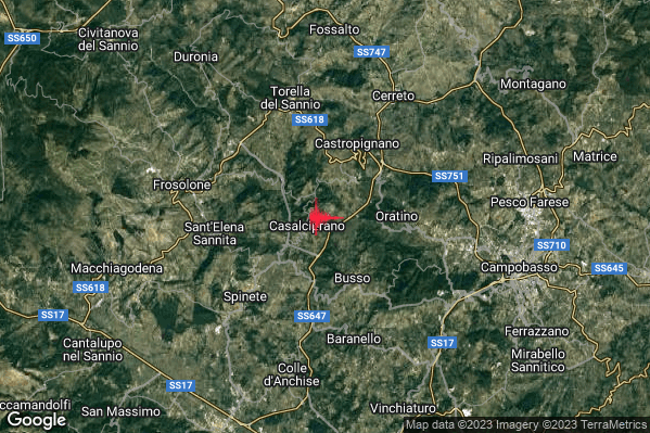 07:41:10 M2.1 epicentro “1 km E Casalciprano (CB)” 07:41:10 M2.1 epicentro “1 km E Casalciprano (CB)”