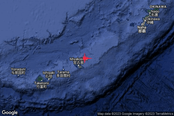 Violento Terremoto M5.7 epicentro Southwestern Ryukyu Islands Japan [Sea: Japan] alle 12:42:12 (10:42:12 UTC)