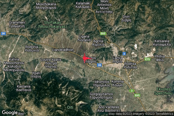 Intenso Terremoto M4.6 epicentro Greece alle 10:13:39 (08:13:39 UTC)