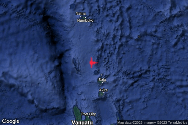 Violento Terremoto M5.7 epicentro Vanuatu Islands [Sea: Vanuatu] alle 11:55:29 (09:55:29 UTC)