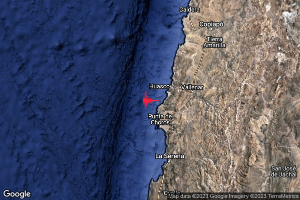 Estremo Terremoto M6.6 epicentro Chile (Peruvian point of view) [Sea] alle 13:33:40 (12:33:40 UTC)