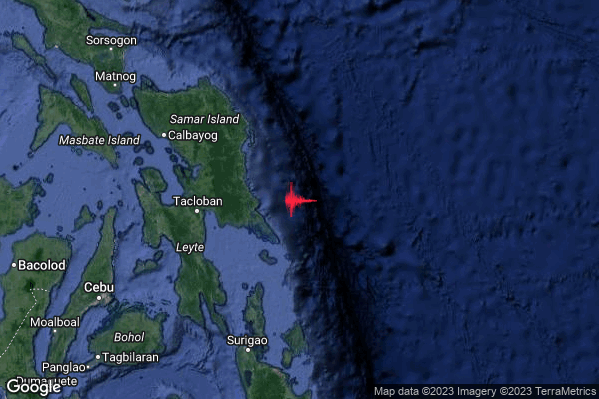 Violento Terremoto M5.9 epicentro Philippines [Sea] alle 07:50:27 (06:50:27 UTC)