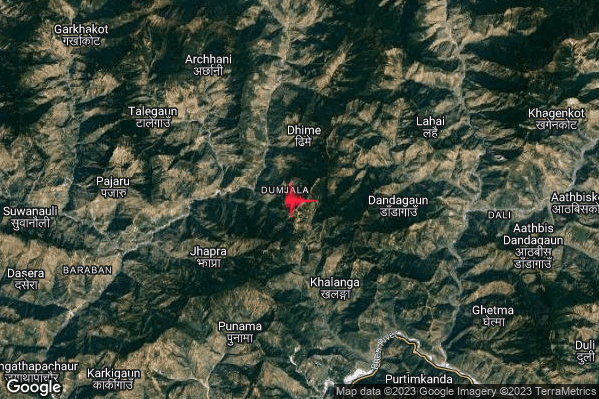 Violento Terremoto M5.9 epicentro Nepal alle 19:02:55 (18:02:55 UTC)