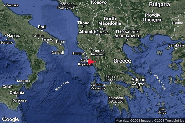 Distinto Terremoto M4.1 epicentro Greece [Land] alle 19:30:06 (18:30:06 UTC)