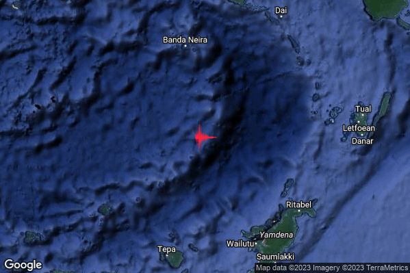 Violento Terremoto M5.8 epicentro Indonesia [Sea] alle 04:50:36 (03:50:36 UTC)