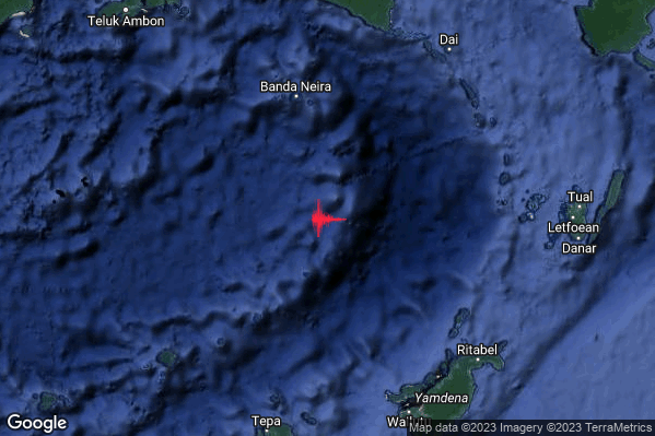 Severo Terremoto M5.6 epicentro Indonesia [Sea] alle 07:41:52 (06:41:52 UTC)