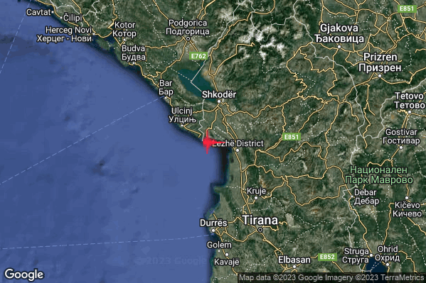 Moderato Terremoto M3.5 epicentro Costa Albanese settentrionale (ALBANIA) alle 15:01:58 (14:01:58 UTC)