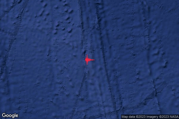 Severo Terremoto M5.5 epicentro West of Macquarie Island [Sea] alle 15:02:20 (14:02:20 UTC)