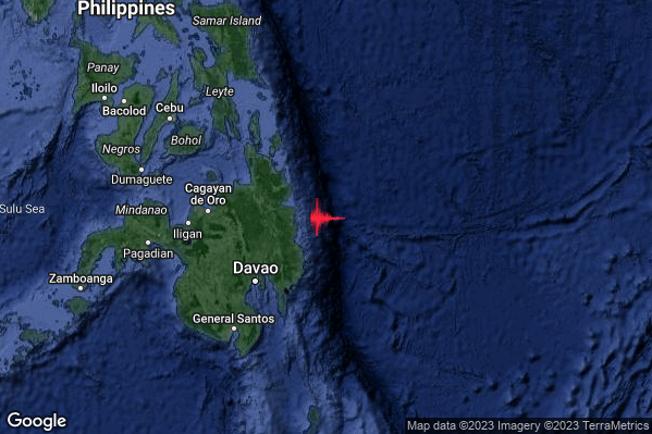 Severo Terremoto M5.5 epicentro Philippines [Sea] alle 17:03:42 (16:03:42 UTC)