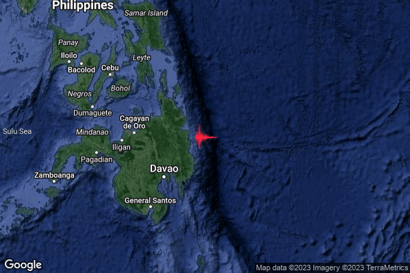 Severo Terremoto M5.5 epicentro Philippines [Sea] alle 18:40:14 (17:40:14 UTC)