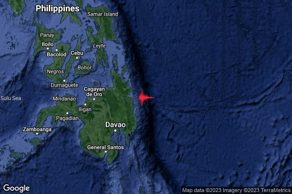 Violento Terremoto M5.8 epicentro Philippines [Sea] alle 03:02:39 (02:02:39 UTC)