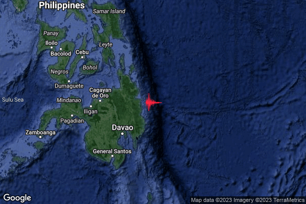 Estremo Terremoto M6.6 epicentro Philippines [Sea] alle 11:35:53 (10:35:53 UTC)