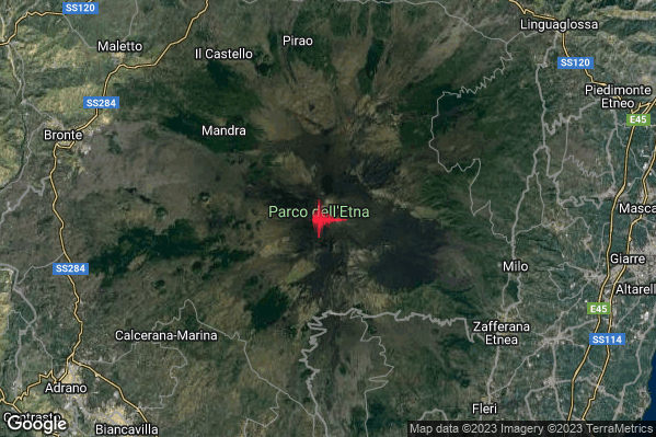 Lieve Terremoto M2.1 epicentro 11 km W Milo (CT) alle 07:11:10 (06:11:10 UTC)