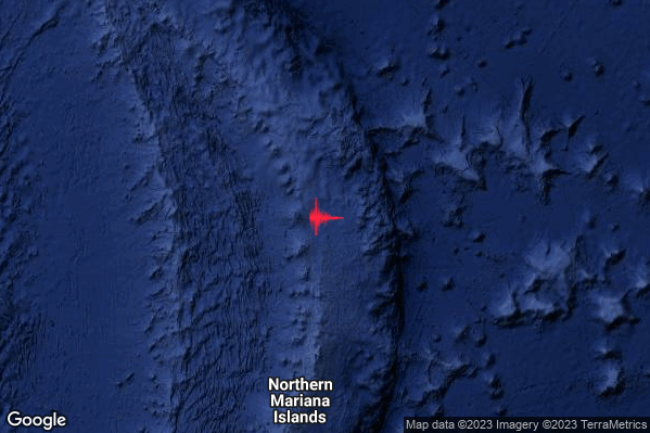 Violento Terremoto M5.7 epicentro Northern Mariana Islands-Guam [Sea] alle 15:11:39 (14:11:39 UTC)