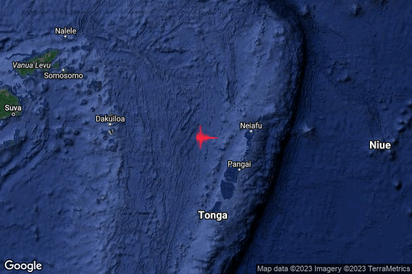 Violento Terremoto M6.1 epicentro Tonga Islands [Sea: Tonga] alle 07:33:31 (06:33:31 UTC)